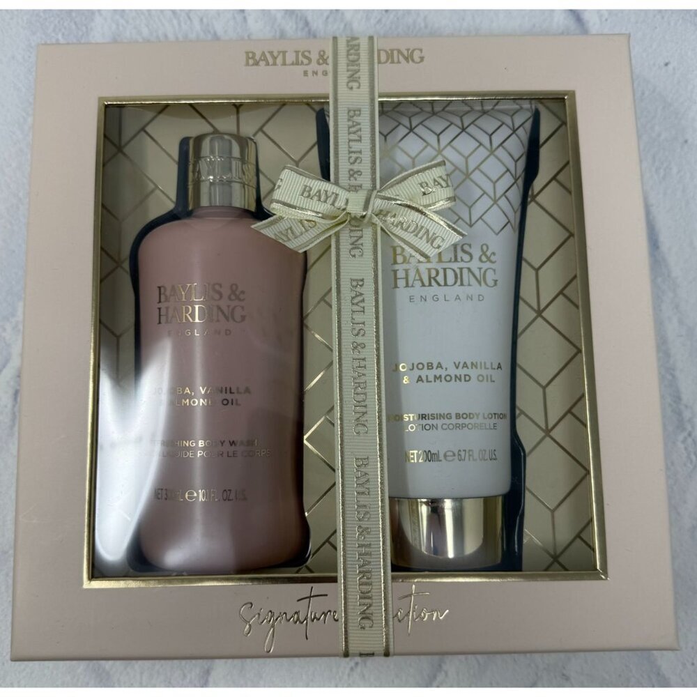 Baylis & Harding Jojoba Vanilla & Almond Oil Body Wash & Lotion Gift Set